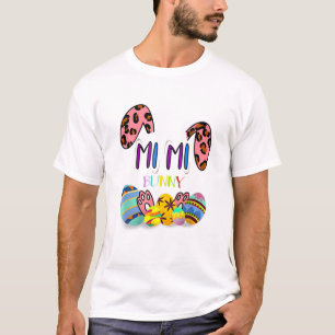 Mimi Leopard Bunny Rabbit Oars Happy Ostertag T-Shirt