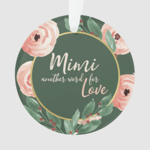Mimi Liebe Floral Berry Rose mit Foto Ornament