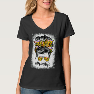 Mimi Life gebleicht Mimi Life Sonnenblume Messy Bu T-Shirt