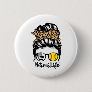 Mimi Life Unordentlicher Dutt Haare Lustig Softll Button