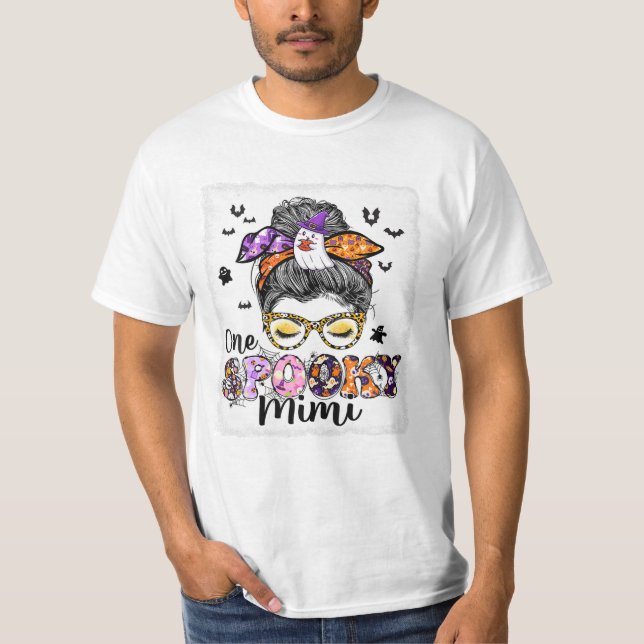 Mimi Messy Bun Halloween T-Shirt (Vorderseite)