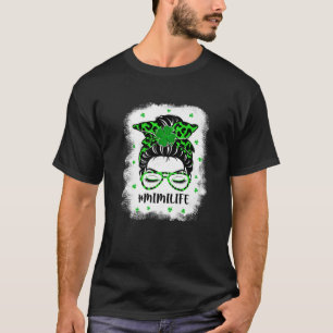 Mimi Messy Bun St Patrick's Day Funny Irish Lucky T-Shirt