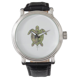 Mimi Oma Meeresschildkröte Vintage Blumen Shirt De Armbanduhr