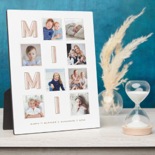 MIMI Pink Letters Oma Foto Collage Keepake Fotoplatte