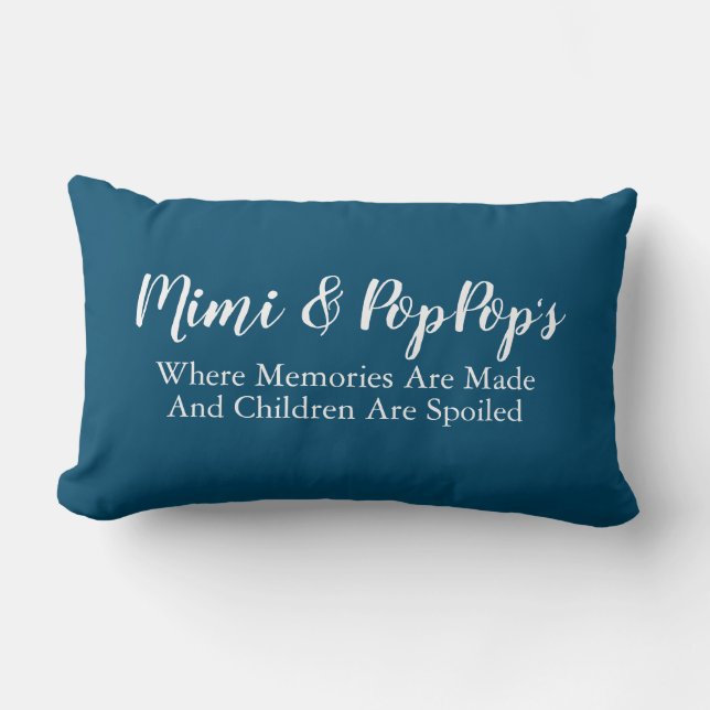 Mimi Pop Pop Place Zuhause Grandparent Lumbar Pill Lendenkissen (Vorderseite)