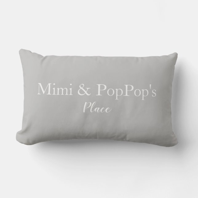 Mimi Pop Pop Place Zuhause Großmutter Lendenkissen (Vorderseite)