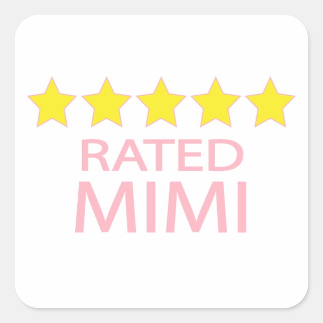 Mimi Quadratischer Aufkleber (Vorderseite)