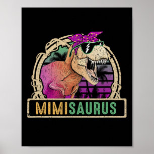 Mimi Saurus Mimisaurus T Rex Dinosaur Familienmatt Poster
