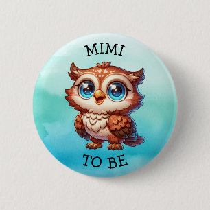 Mimi sein   Woodland Creatures Babydusche Button