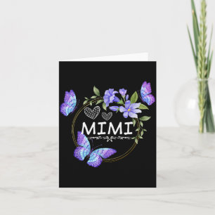 Mimi-Shirt für Frauen mit Schmetterlingen Mutterta Karte