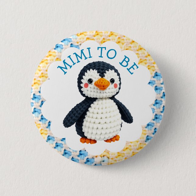 Mimi to Be | Boy's Baby Shower Button (Vorderseite)