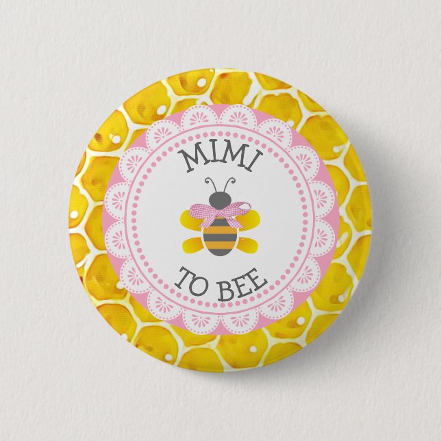 Mimi to Bee Baby Showbutton Button (Vorderseite)
