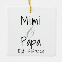 Mimi und Papa Erstklassiger Kindergarten Keramikornament