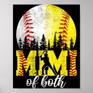 Mimi von Baseball und Softball Mimi Muttertag Poster