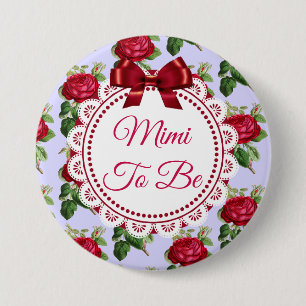 Mimi zu floralen Burgundy-Rose Button