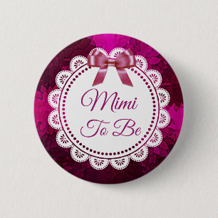 Mimi zu Magenta Bow Baby Showknopf Button