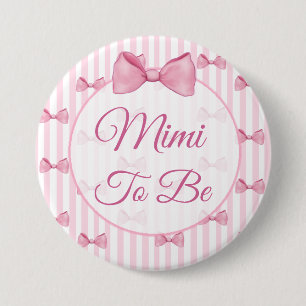 Mimi zu Pink Bow Baby Showknopf Button