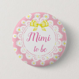 Mimi zu Pink Daisies Baby Showknopf Button