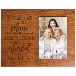 Mimi zum Weltraum 8"x10" Cherry-Holzbild