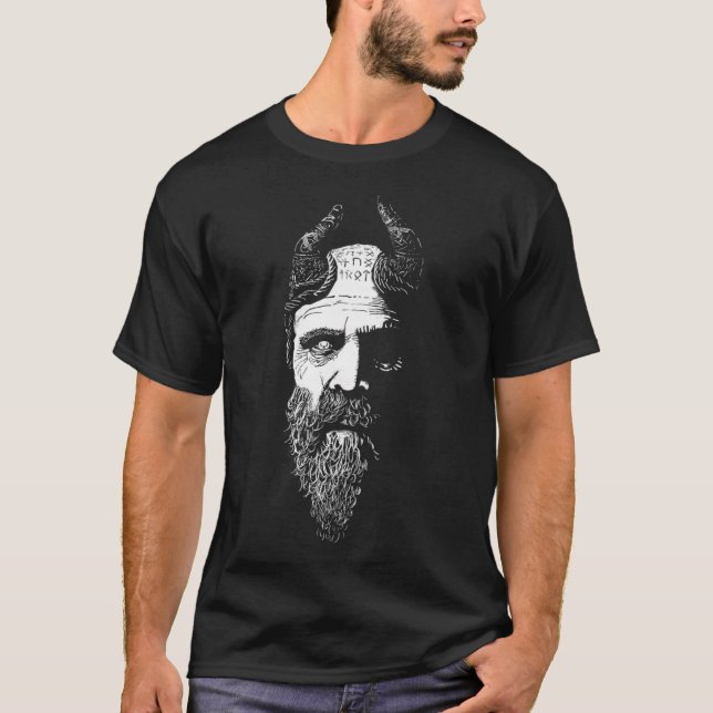 Mimirs Kopf von Göttern T-Shirt (Vorderseite)