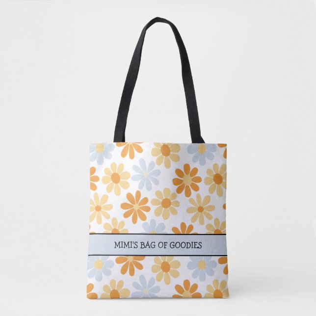 Mimi's Tasche Goodies Boho Daisy Tote Tasche (Vorderseite)