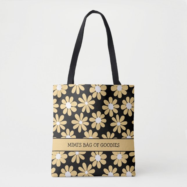 Mimi's Tasche Goodies Boho Daisy Tote Tasche (Vorderseite)