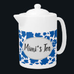Mimis Tea Blue Blume Muster Teapot<br><div class="desc">Genießen Sie die Tee-Blue-Blume-Teekanne unseres Mimi.</div>