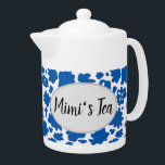 Mimis Tea Blue Blume Muster Teapot<br><div class="desc">Genießen Sie die Tee-Blue-Blume-Teekanne unseres Mimi.</div>