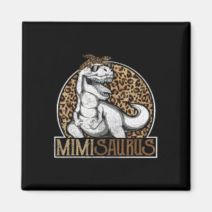 Mimisaurus Dinosaur Mimi Leopard Shirt Magnet