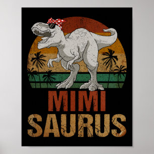 Mimisaurus T Rex Dinosaurier Mimi Saurus Muttertag Poster