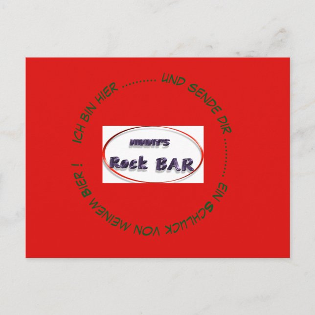Mimmy's Rock Bar Postkarte (Vorderseite)