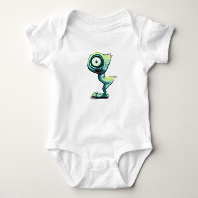 Mimo ein Niedliches Mini-Monster Baby Strampler (Vorderseite)