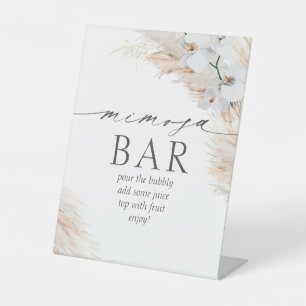 Mimosa Bar Bridal Brunch Pampas Grass Sockelschild
