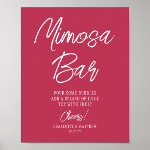 Mimosa Bar Cheers Modernes Drehbuch Viva Magenta Poster