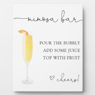 Mimosa Bar Drink Sign Fotoplatte