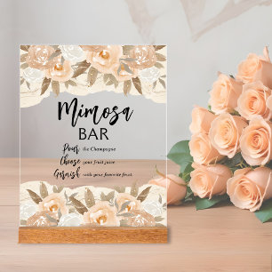 Mimosa Bar Fleurs de Pêche Baby Shower de Mariage