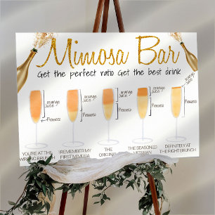 Mimosa-Bar-Hochzeitsbrunch-Schild Poster