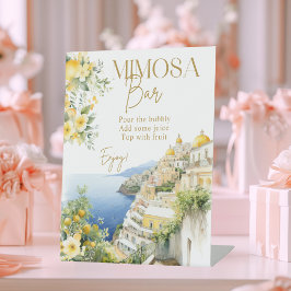 Mimosa Bar Italy Positano Brautparty Sockelschild