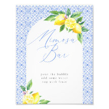 Mimosa Bar Lemon Italian Blue Tile