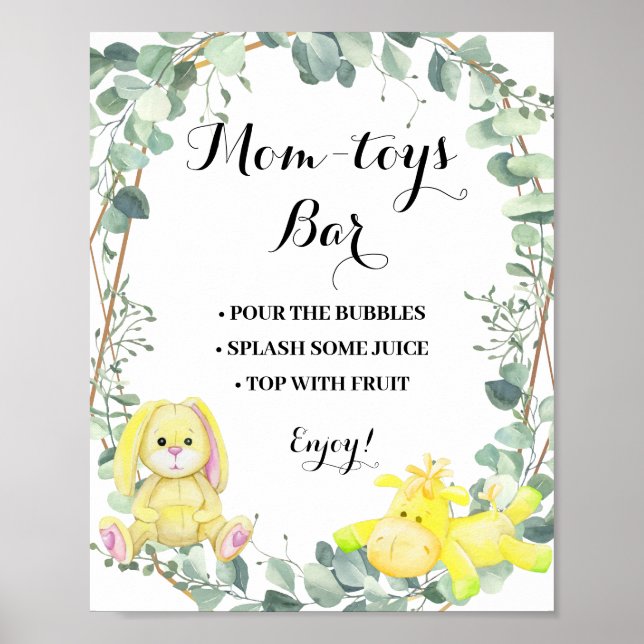 Mimosa Bar Momosa Bar Bear Greenerity Babydusche Poster (Vorne)