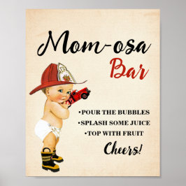 Mimosa Bar Momosa Bar Firefighter Kinderdusche Poster