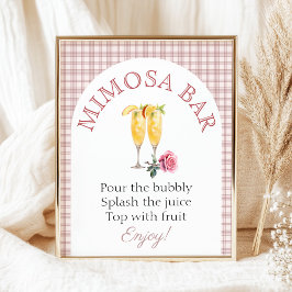 Mimosa Bar Pink Fresh-of-market-Brautparty Poster