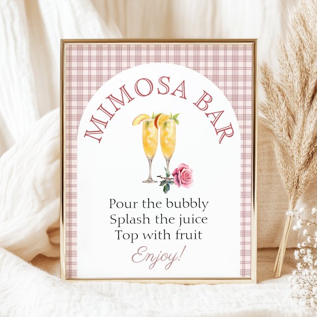 Mimosa Bar Pink Fresh-of-market-Brautparty Poster (Von Creator hochgeladen)