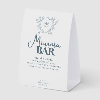 Mimosa-Bar Regency-Garten Hochzeitsdusche Tischaufsteller
