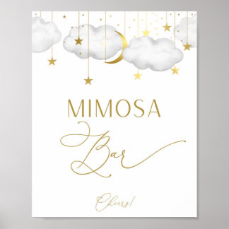 Mimosa-Bar-Schild, Baby Shower Spiel Poster
