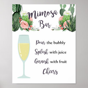 Mimosa-Bar-Schild Poster