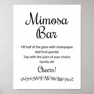 Mimosa-Bar-Schild - Rochester Poster