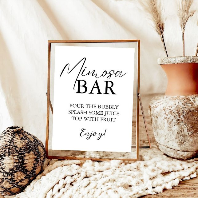Mimosa Bar Sign Boho Brautparty Wedding Poster (Von Creator hochgeladen)