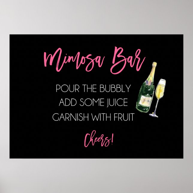 Mimosa Bar Sign Poster (Vorne)