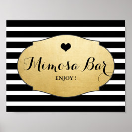 Mimosa Bar Wedding Sign Imitate Poster